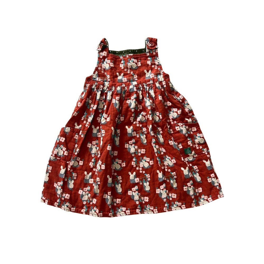 Little Green Radicals Kids Reversible 100% Organic Cotton Dress Size 3-4 Years